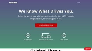 Stream Automotive Shows and Live Races - Motor Trend On Demand