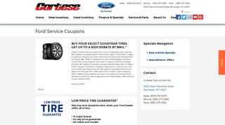 Ford Service Specials Rochester NY | Auto Repair Shop - Cortese Ford