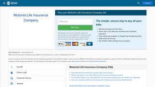 Motorist Life Insurance Company: Login, Bill Pay, Customer Service ...