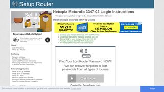 Login to Netopia Motorola 3347-02 Router - SetupRouter