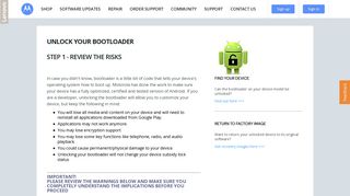- Unlocking the Bootloader MOTOROLA Android Phones Motorola ...