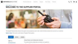 Supplier Portal - Motorola Solutions