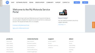 My Motorola Service Portal - Motorola Support