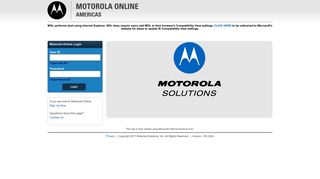 Motorola Online Login - Motorola Solutions