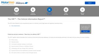 MotorWeb - The VIR™ - The Vehicle Information Report™ - Tour