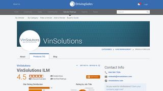 VinSolutions ILM Ratings & Reviews | DrivingSales Vendor Ratings