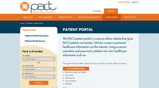The PACT Patient Portal - Physicians Alliance of Connecticut
