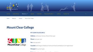Mount Clear College - Ballarat Associated Schools