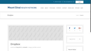 Dropbox | Mount Sinai Health Network