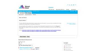 Careers - Mount Sinai Member Hospitals - User Sign In