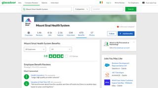 Mount Sinai Health System Employee Benefits and Perks | Glassdoor.ie
