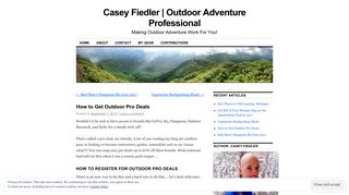 How to Get Outdoor Pro Deals | Casey Fiedler | Outdoor Adventure ...