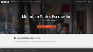 Mountain States Escrow Las Cruces NM, 88005 – Manta.com