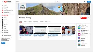 Mountain Training - YouTube