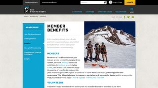 Member Benefits — The Mountaineers