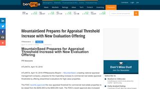 MountainSeed Prepares for Appraisal Threshold Increase ... - Benzinga