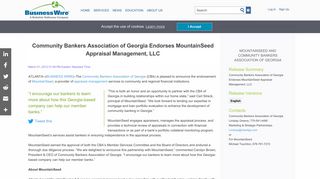 Community Bankers Association of Georgia Endorses MountainSeed ...