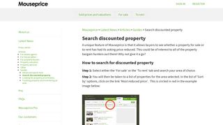 Search discounted property - Mouseprice