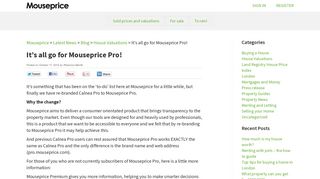 It's all go for Mouseprice Pro! - Mouseprice - Mouseprice.com