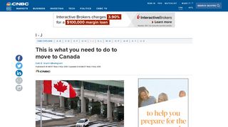 This is what you need to do to move to Canada - CNBC.com