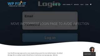 Move WordPress Login Page to Avoid Infection - WP Fix It