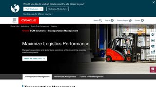 Transportation Management | Oracle India