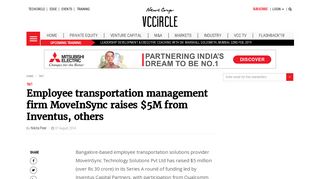 Employee transportation management firm MoveInSync raises $5M ...