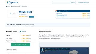 MovePoint Reviews and Pricing - 2019 - Capterra
