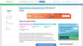 Access basicsdemo.movepoint.net. Movepoint Login