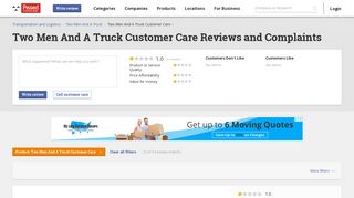 4 Two Men And A Truck Customer Care Reviews and Complaints ...