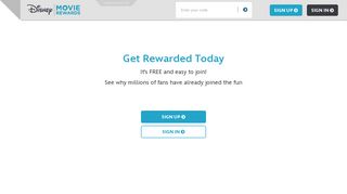 Sign in or Register now and start getting rewarded! - Disney Movie ...