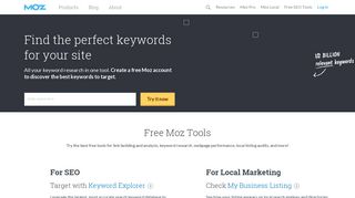 Moz - World's Best SEO Tools and Free Search Software