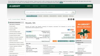 Mozello, SIA, 40203002519 - company data
