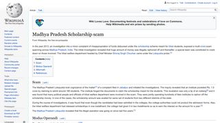 Madhya Pradesh Scholarship scam - Wikipedia