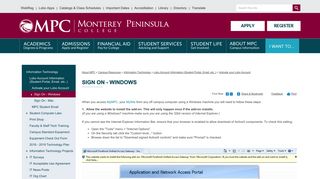 Sign On - Windows | Monterey Peninsula College