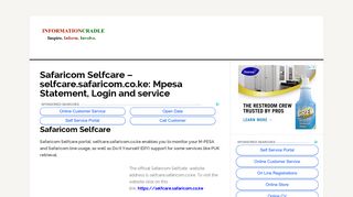 Safaricom Selfcare - selfcare.safaricom.co.ke: Mpesa Statement, Login ...