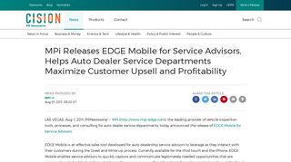 MPi Releases EDGE Mobile for Service Advisors, Helps Auto Dealer ...