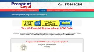 View Property E-Registry online at MPIGR - Digital Signature, MP ...