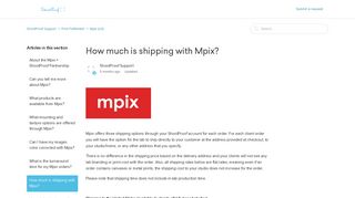 How much is shipping with Mpix? – ShootProof Support