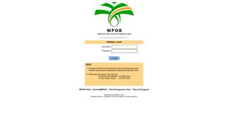 Malaysian Palm Oil Board - Login - MPOB Webmail