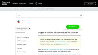 Log in to Pocket with your Firefox Account | Mozilla Support