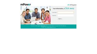 mPower Login - IBS Portal Login Screen