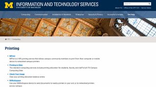 Printing / U-M Information and Technology Services