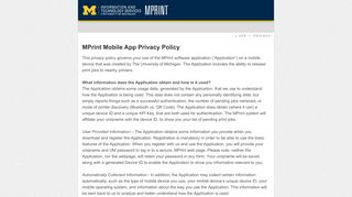 MPrint / MPrint App - University of Michigan