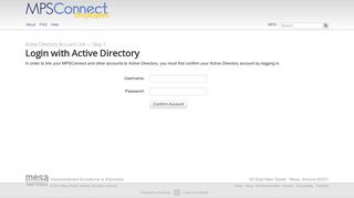 Active Directory Account Link - MPSConnect - Mesa Public Schools