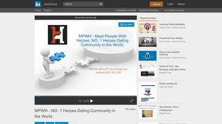 MPWH - NO. 1 Herpes Dating Community in the World. - SlideShare
