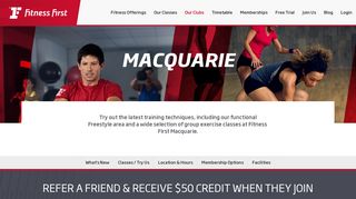 Macquarie | Gym & Club Details | Fitness First Australia