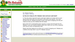 How Do I Shop At A Mr. Rebates' Store And Earn Cash Back?