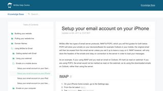 Setup your email account on your iPhone | MrSite Knowledge Base