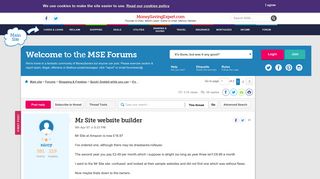 Mr Site website builder - MoneySavingExpert.com Forums